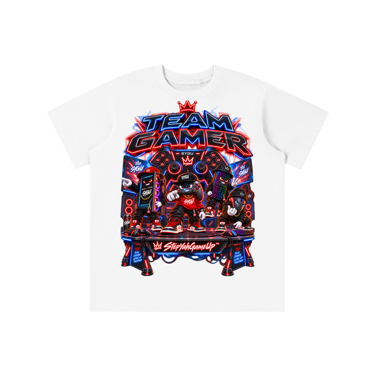 StepYahGameUp™ Team Gamer Graphic T-Shirt - Youth Unisex Tee