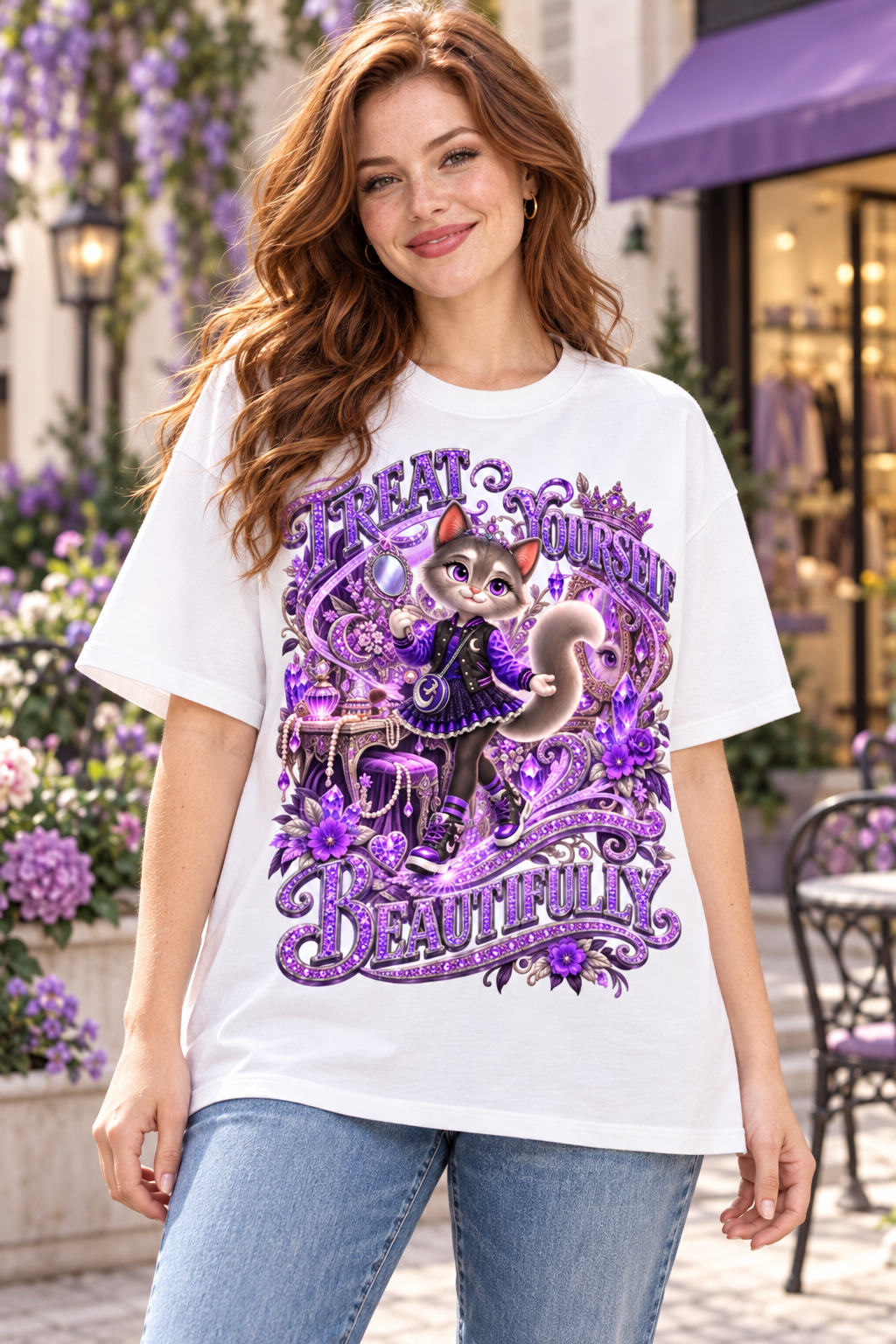 Lil Fantasy Legends™ Treat Yourself Beautifully Oversized Graphic T-Shirt - Unisex