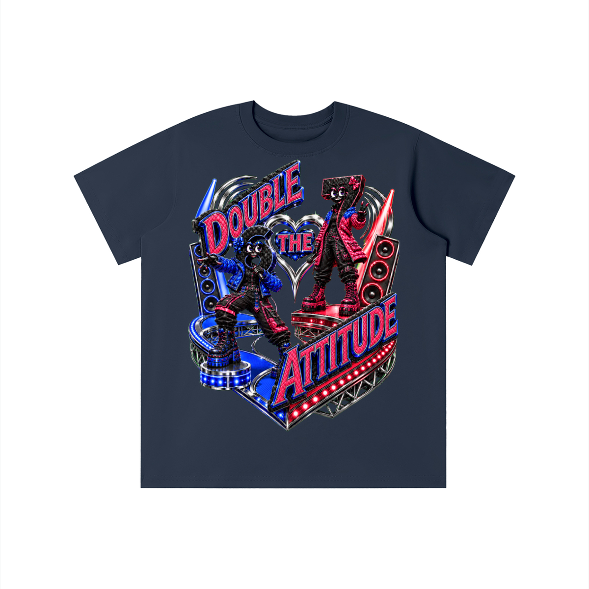 6-7 Street Mode™ Double the Attitude Graphic T-Shirt - Youth Unisex Tee