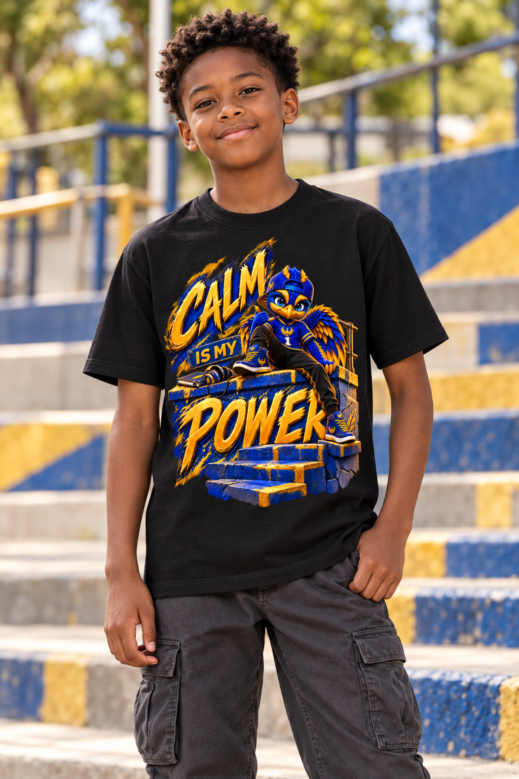 Lil Fantasy Legends™ Calm Is My Power Graphic T-Shirt - Youth Unisex Tee