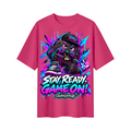 StepYahGameUp Graffiti Gamer Oversized Graphic T-Shirt - Stay Ready, Game On! - Unisex
