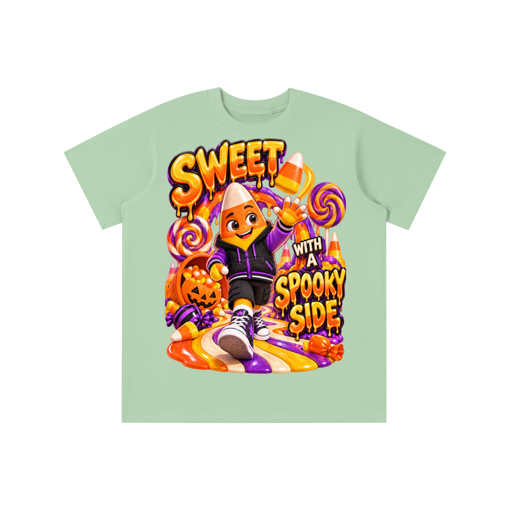 Halloween Candy Corn Graphic T-Shirt - Sweet With a Spooky Side - Youth Unisex Tee