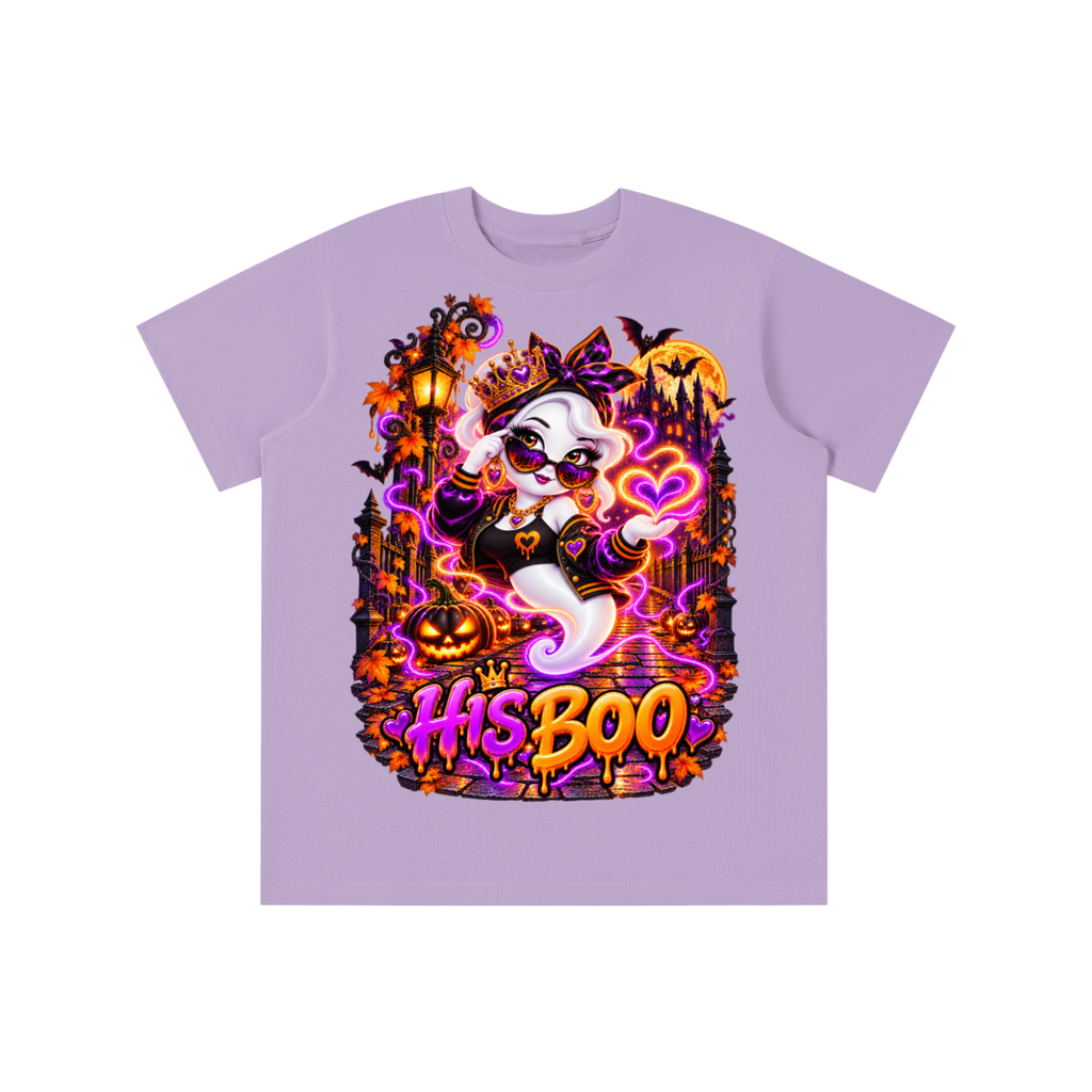 Halloween His Boo Ghost Graphic T-Shirt - Youth Unisex Tee