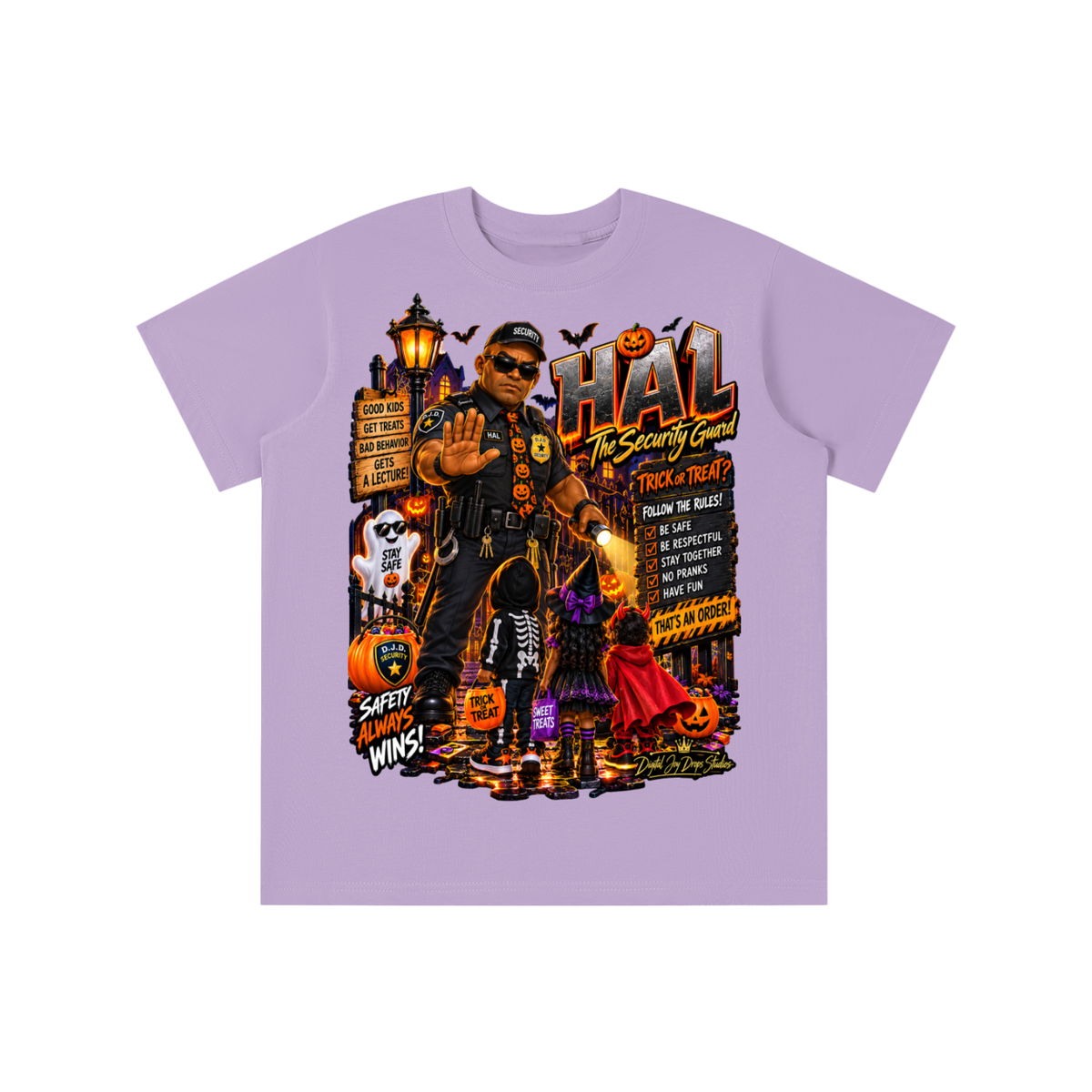 Halloween Security Guard Graphic T-Shirt - HAL the Security Guard - Youth Unisex Tee