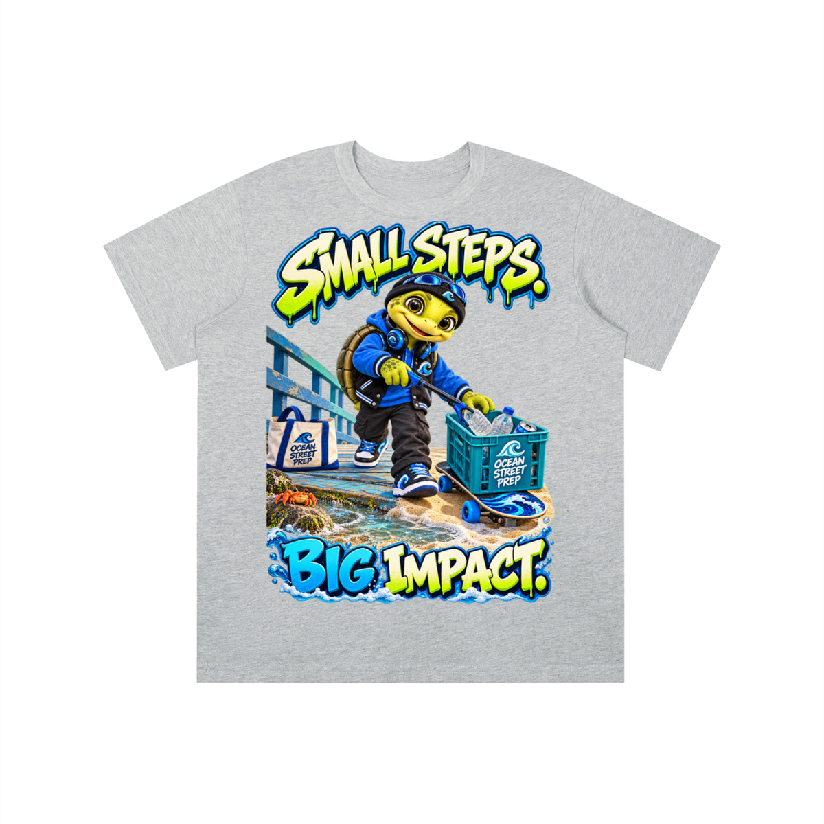 Ocean Street Prep™ Lil Turver Small Steps Big Impact Graphic T-Shirt - Youth Unisex Tee