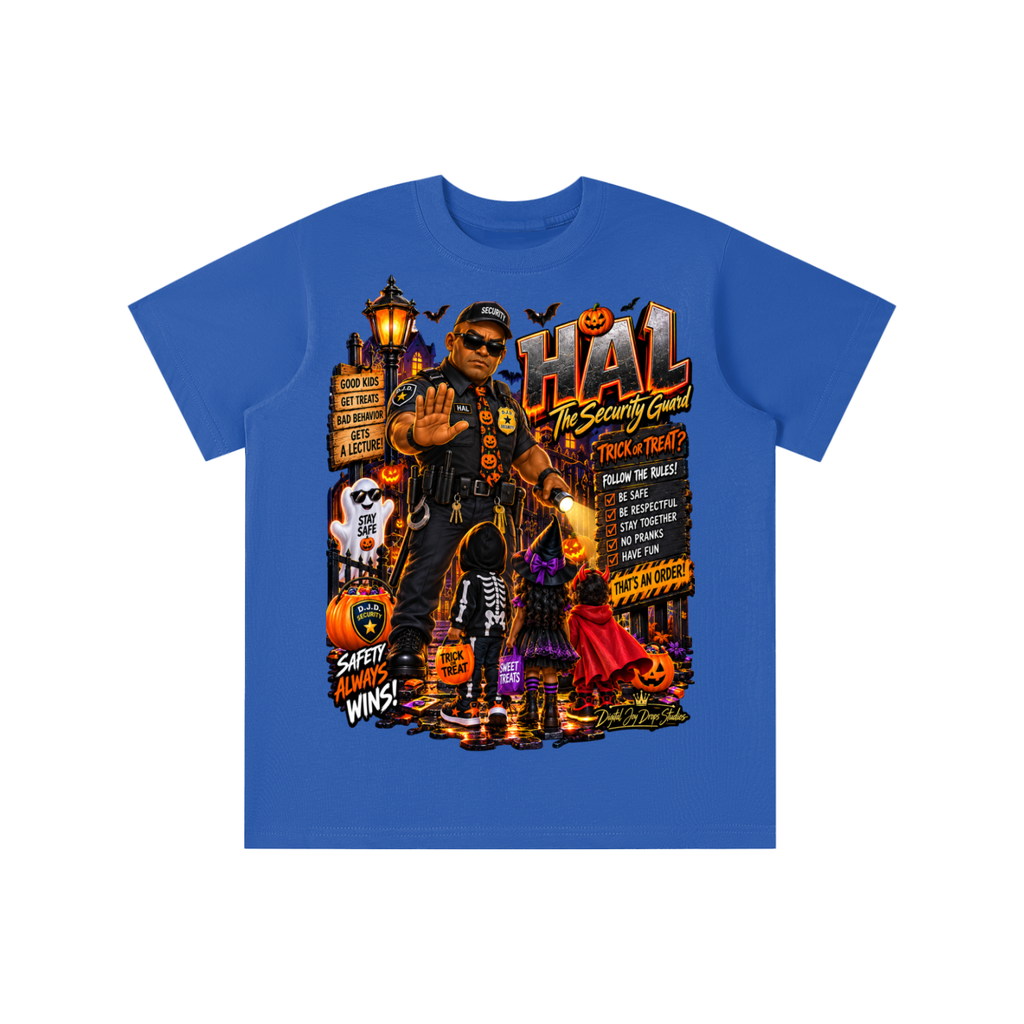 Halloween Security Guard Graphic T-Shirt - HAL the Security Guard - Youth Unisex Tee