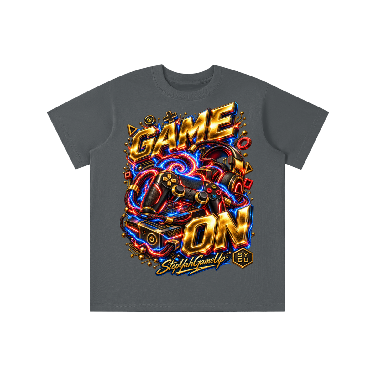 StepYahGameUp™ Game On Graphic T-Shirt - Youth Unisex Tee