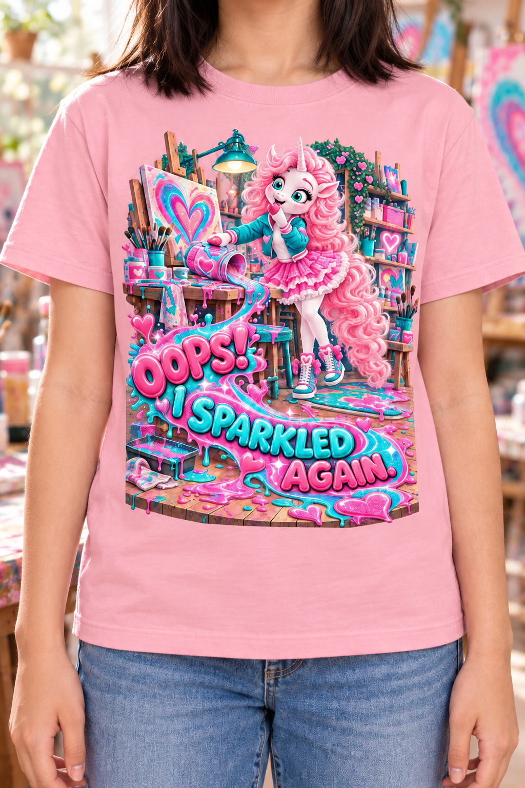 Umyrica Magical Collection™ Oops I Sparkled Again Graphic T-Shirt - Youth Unisex Tee