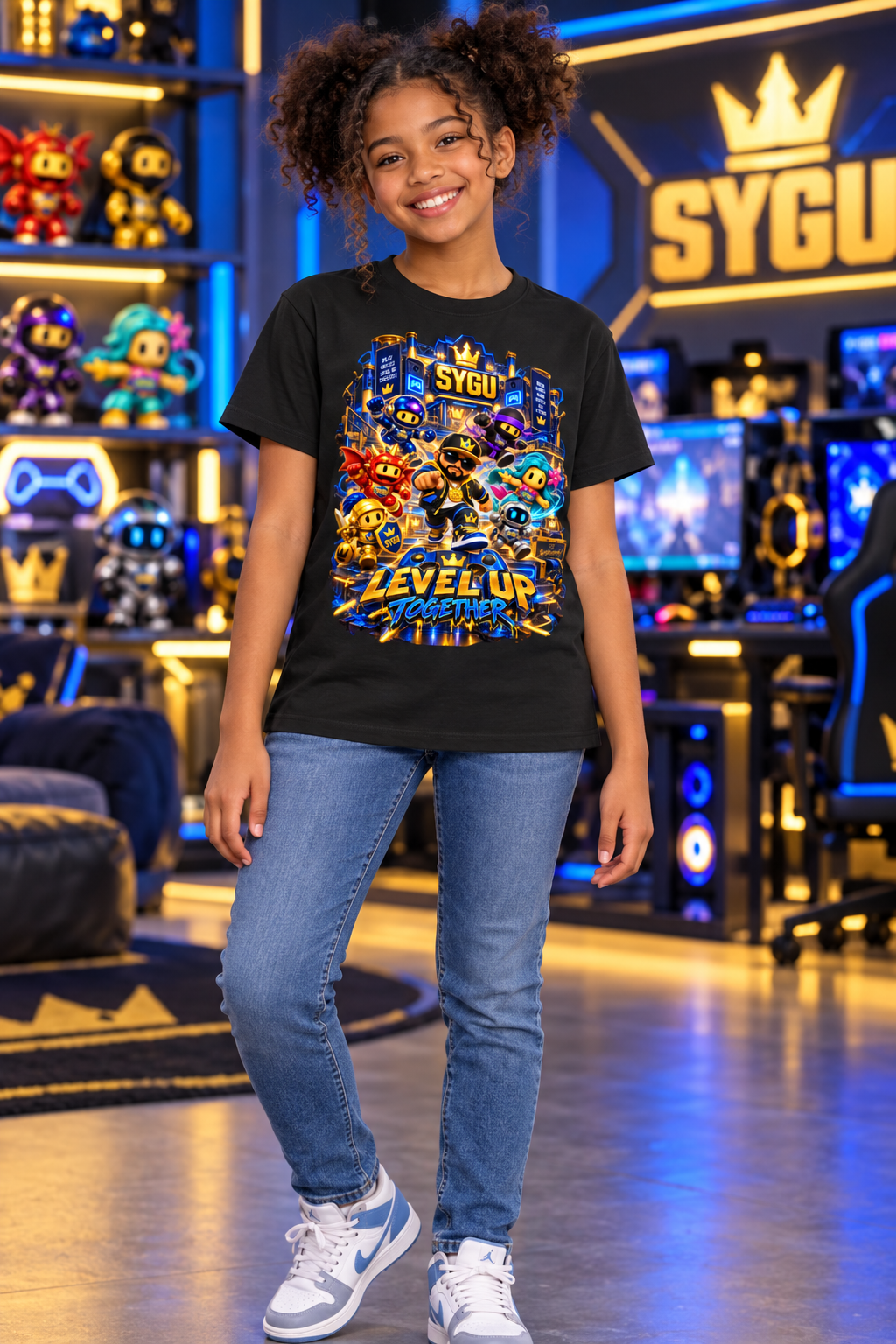 StepYahGameUp™ Level Up Together Graphic T-Shirt - Youth Unisex Tee