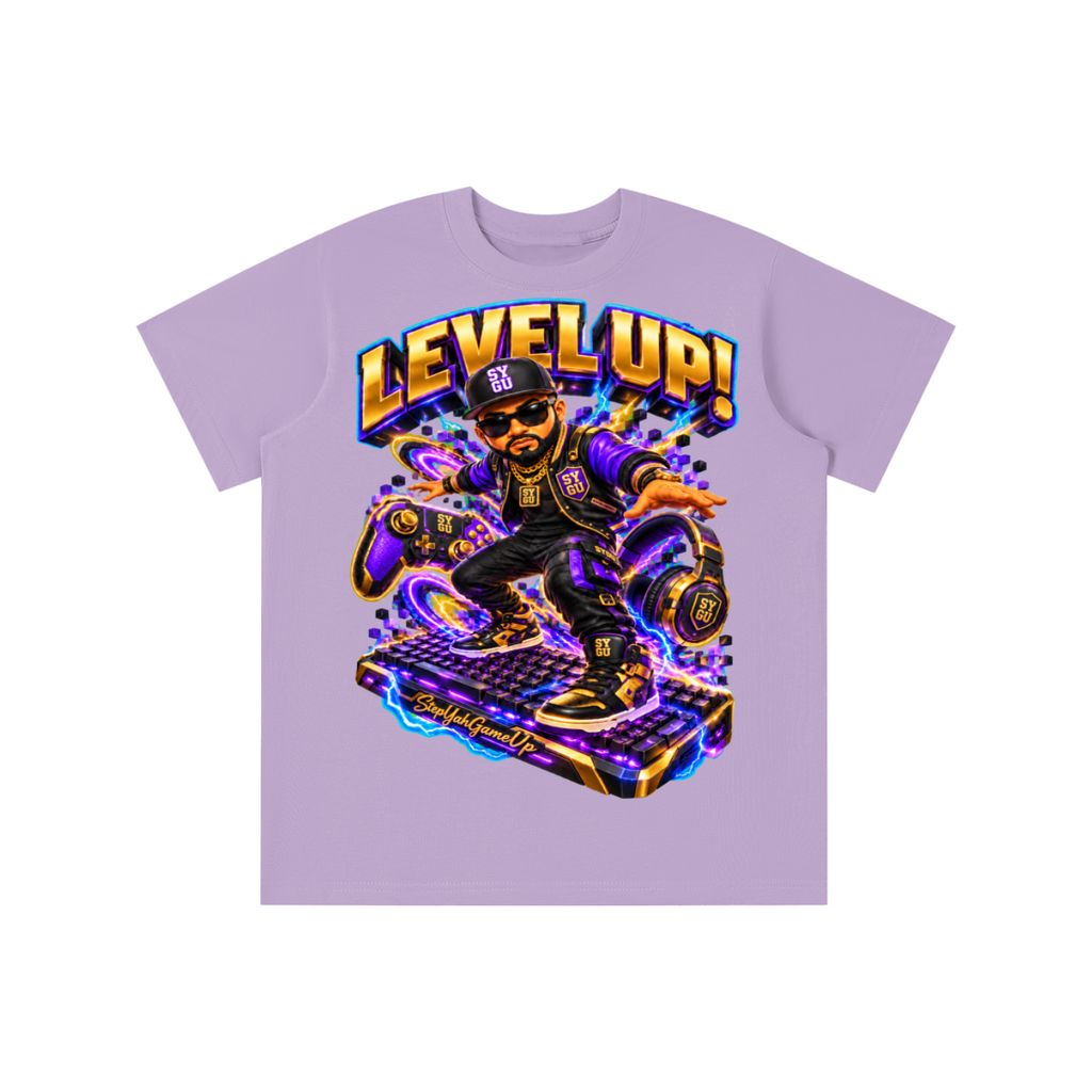 StepYahGameUp Gamer Graphic T-Shirt - Level Up! - Youth Unisex Tee