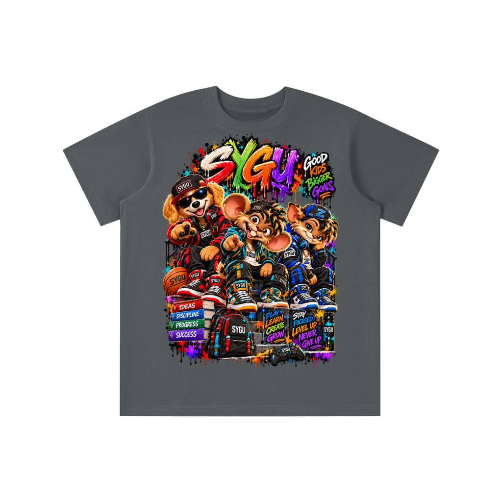 StepYahGameUp™ Good Kids Bigger Goals Graphic T-Shirt - Youth Unisex Tee