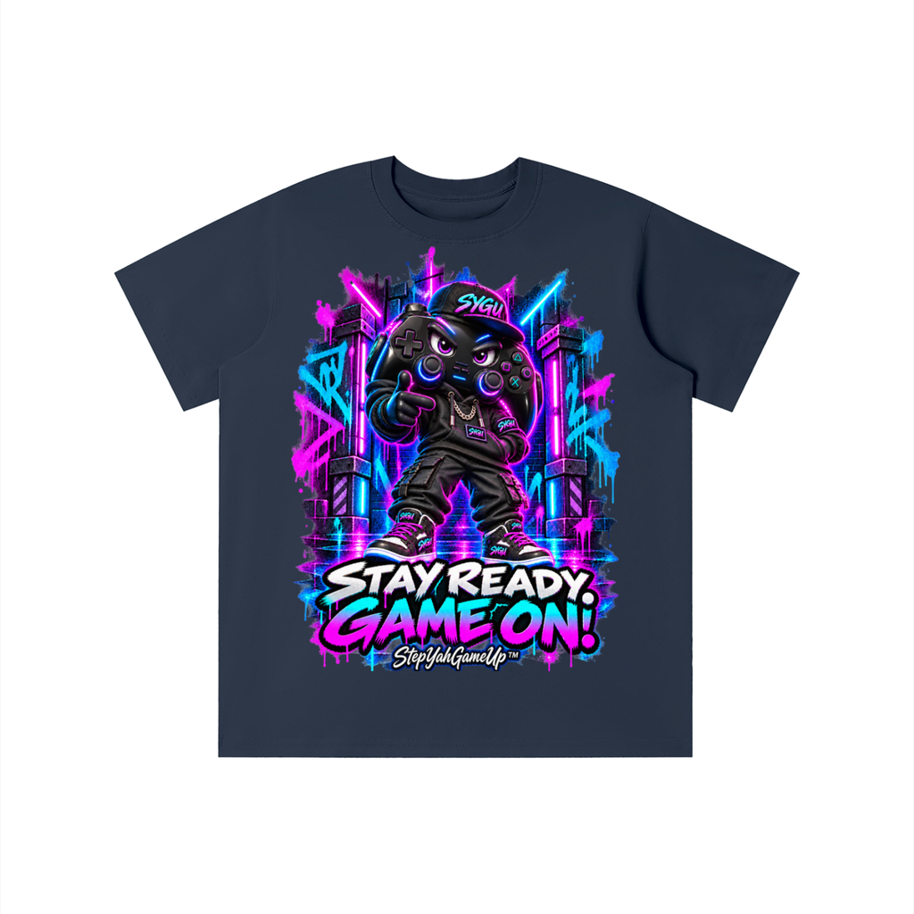 StepYahGameUp™ Stay Ready Game On Graphic T-Shirt - Youth Unisex Tee
