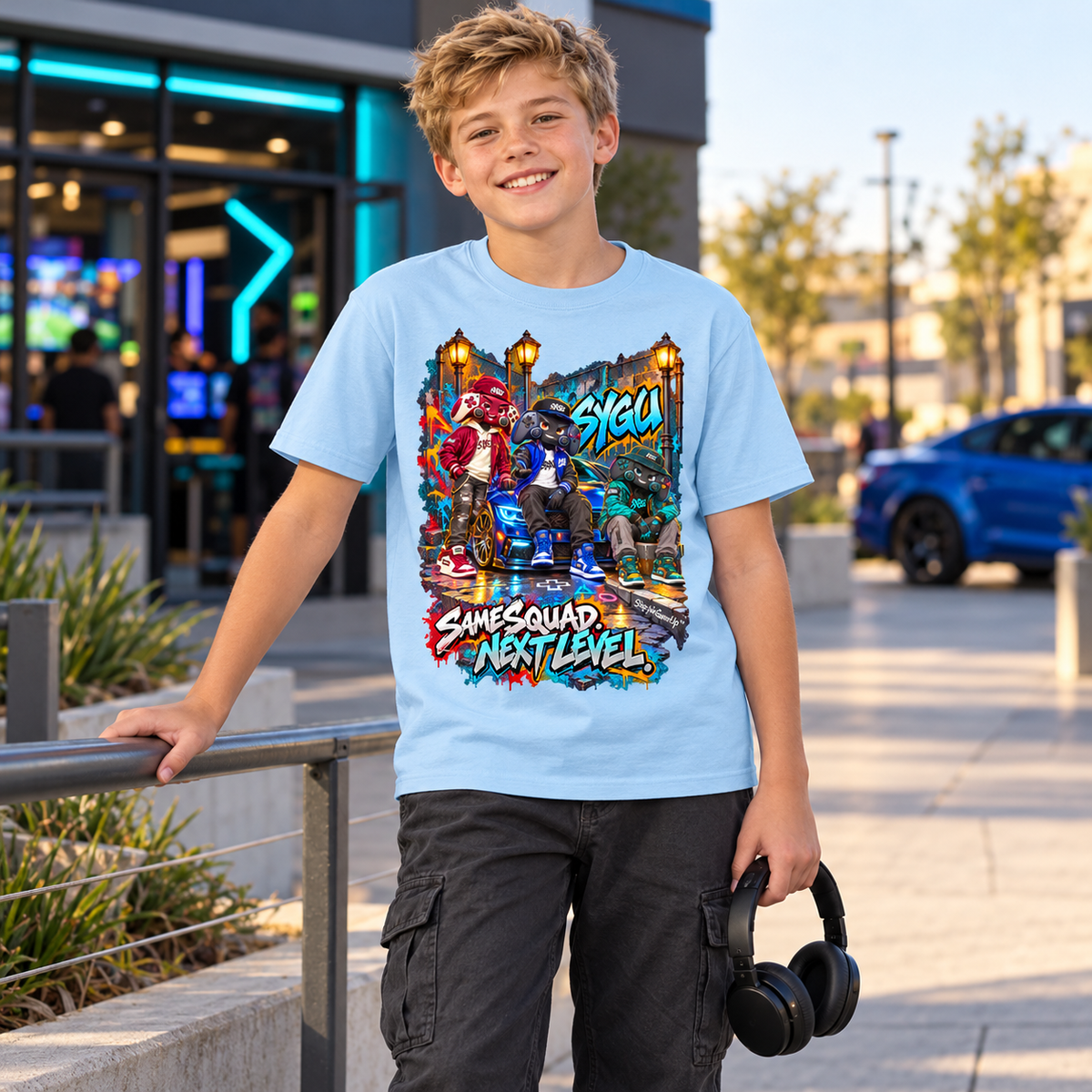 StepYahGameUp™ Same Squad Next Level Graphic T-Shirt – Youth Unisex Tee