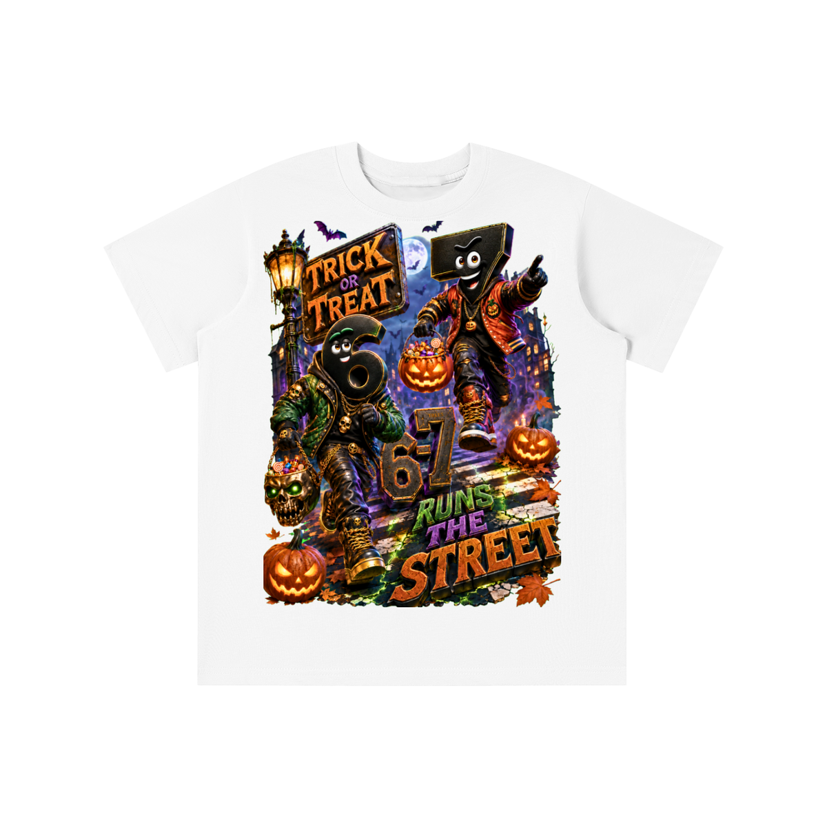 6-7 Street Mode™ Halloween Graphic T-Shirt - 6-7 Runs the Street - Youth Unisex Tee