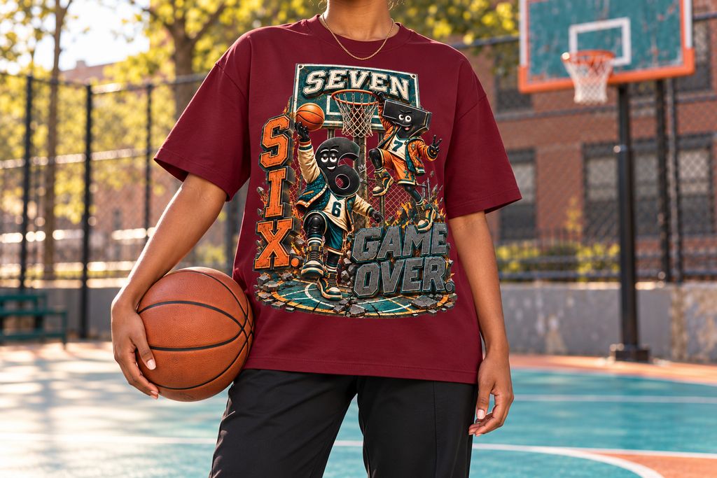 6-7 Street Mode™ Six Seven Game Over Oversized Graphic T-Shirt - Unisex