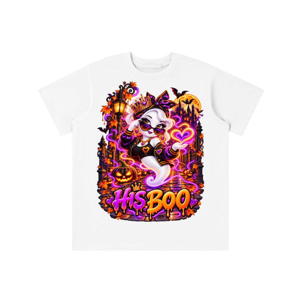 Halloween His Boo Ghost Graphic T-Shirt - Youth Unisex Tee