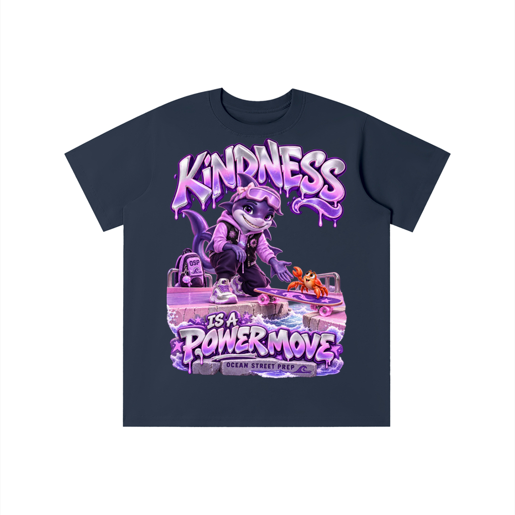 Ocean Street Prep™ Lil Violet Kindness Is a Power Move Graphic T-Shirt - Youth Unisex Tee