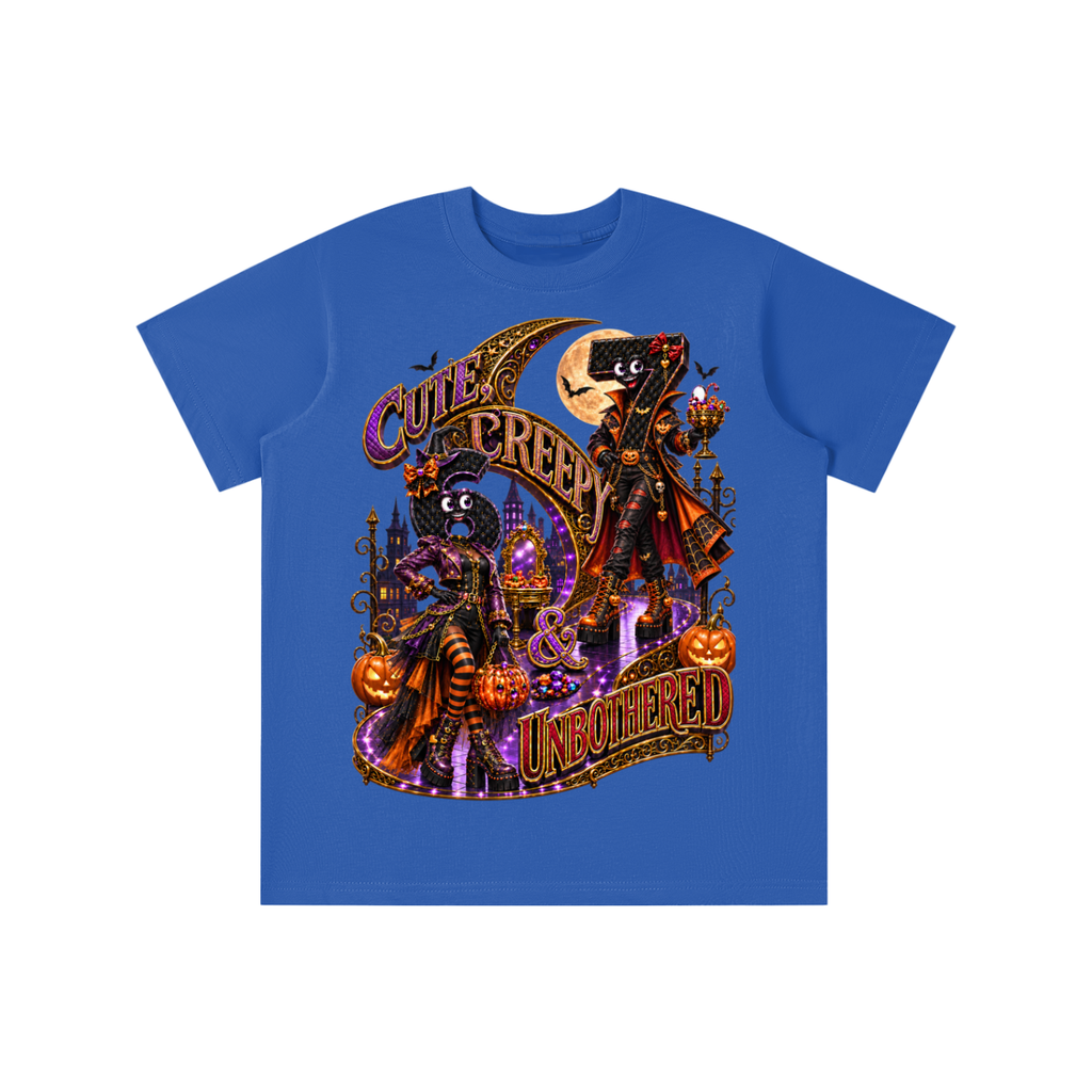 6-7 Street Mode™ Halloween Graphic T-Shirt - Cute, Creepy & Unbothered - Youth Unisex Tee