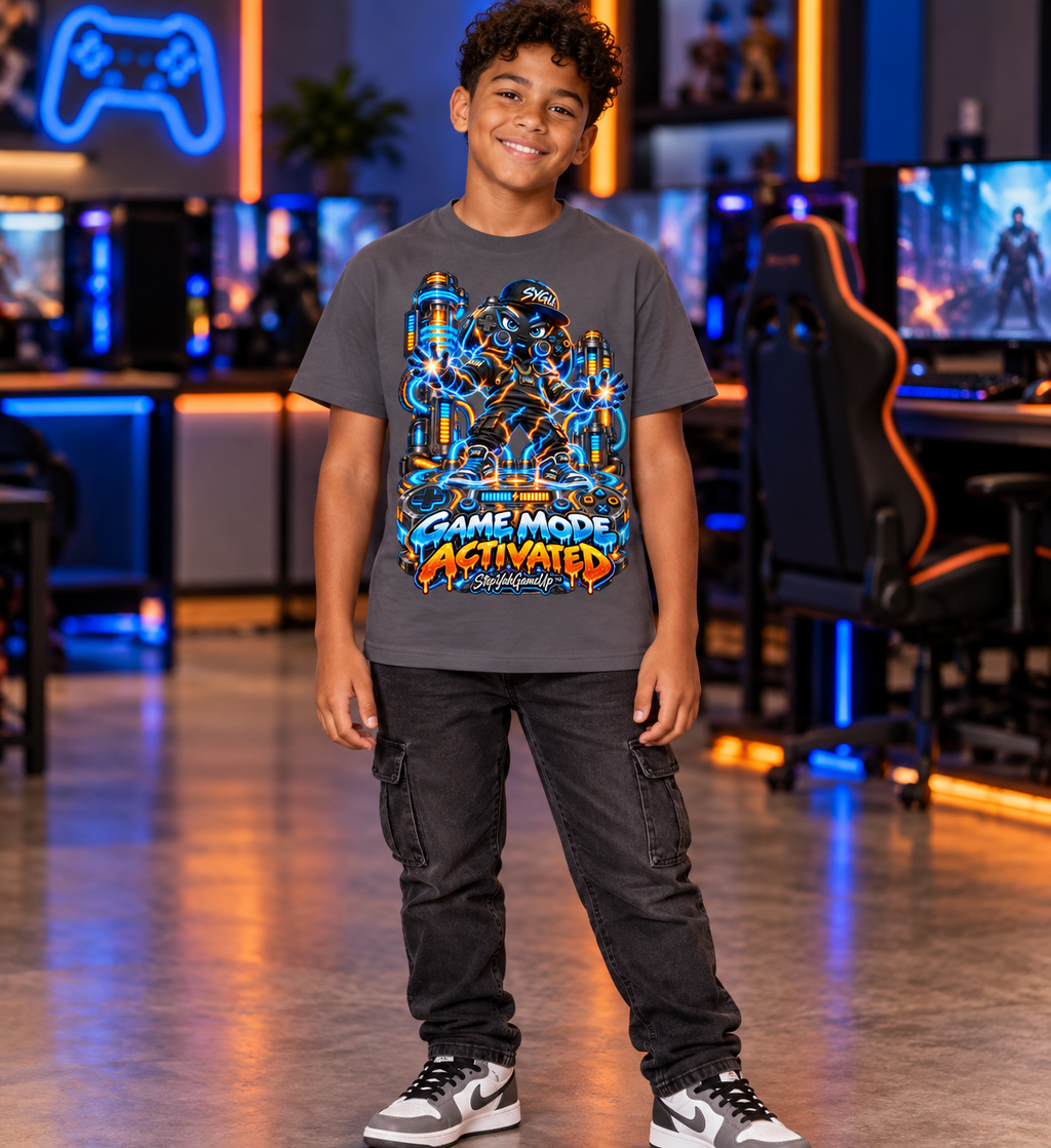 StepYahGameUp™ Game Mode Activated Graphic T-Shirt - Youth Unisex Tee