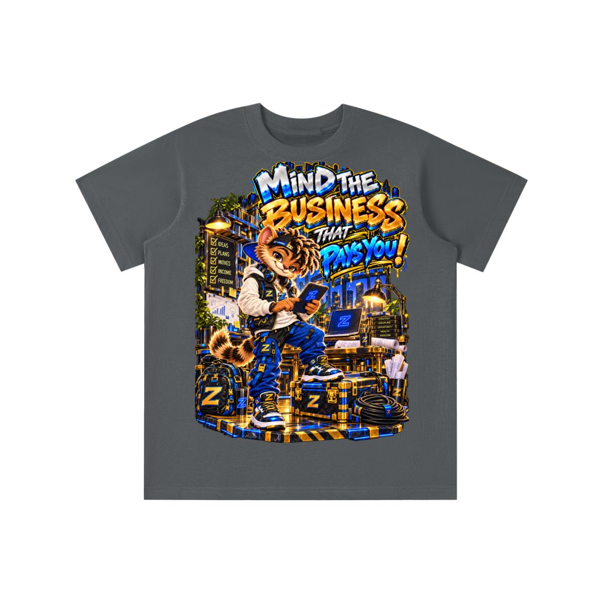 Own Your Vibe™ Zikko™ Mind the Business That Pays You! Graphic T-Shirt - Youth Unisex Tee
