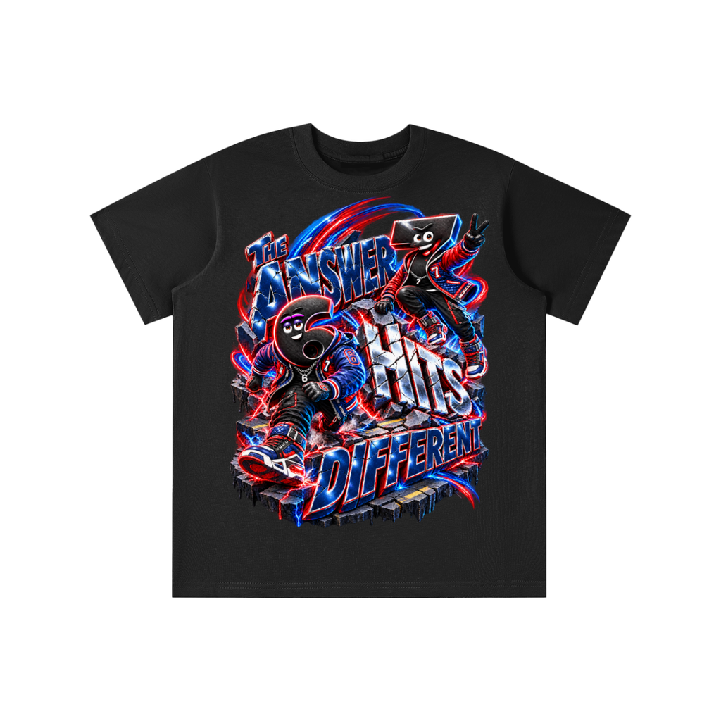 6-7 Street Mode™ Numbers Hit Different Graphic T-Shirt - Youth Unisex Tee