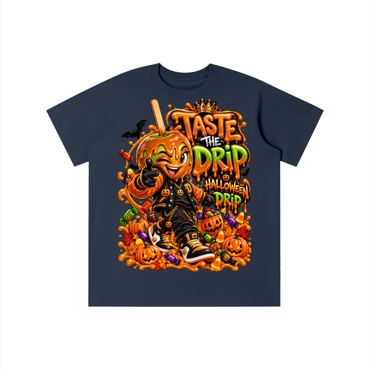 Halloween Candy Apple Graphic T-Shirt - Taste the Drip - Youth Unisex Tee
