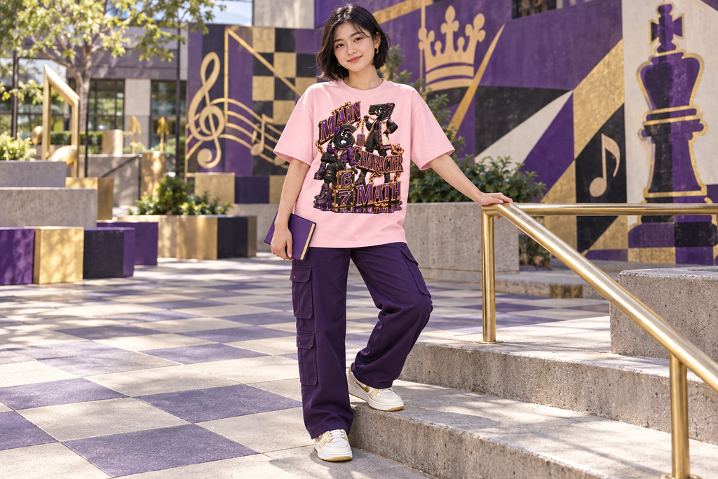 6-7 Street Mode™ Main Character Math Oversized Graphic T-Shirt - Unisex