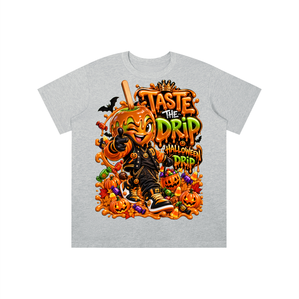 Halloween Candy Apple Graphic T-Shirt - Taste the Drip - Youth Unisex Tee
