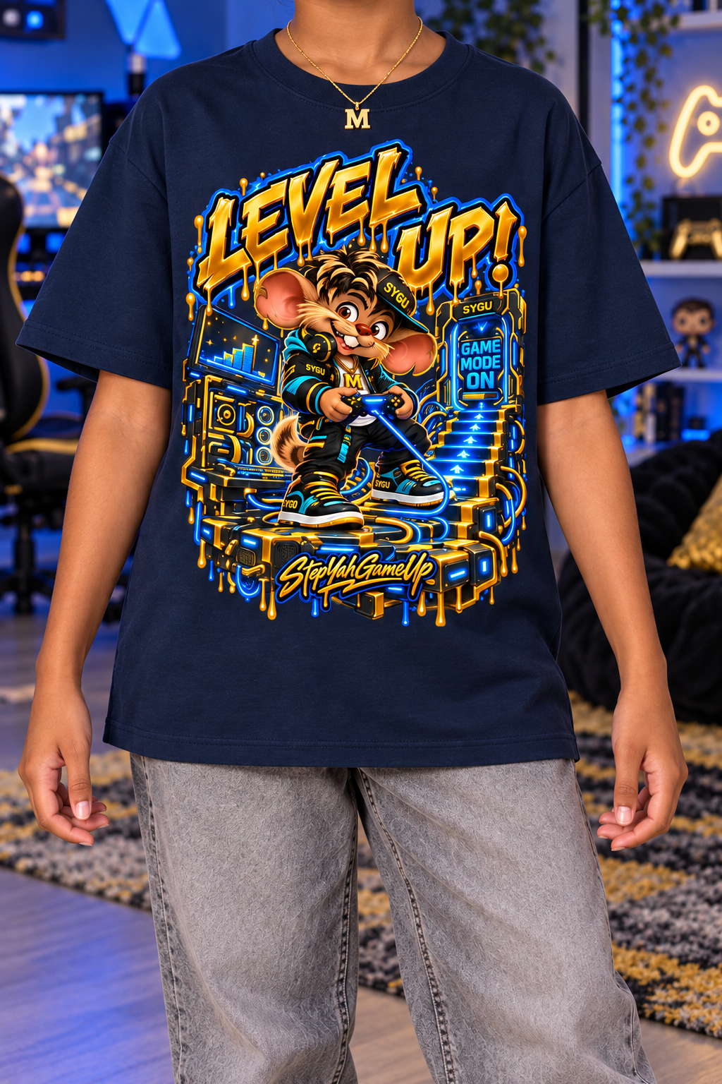 StepYahGameUp™ Level Up! Graphic T-Shirt - Youth Unisex Tee