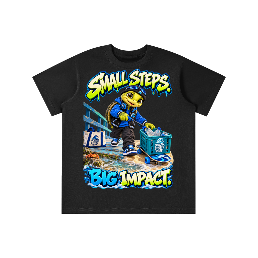 Ocean Street Prep™ Lil Turver Small Steps Big Impact Graphic T-Shirt - Youth Unisex Tee