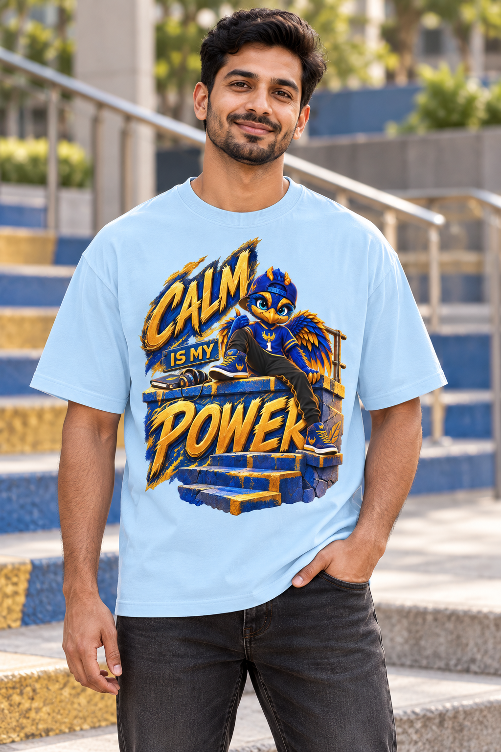 Lil Fantasy Legends™ Calm Is My Power Oversized Graphic T-Shirt - Unisex