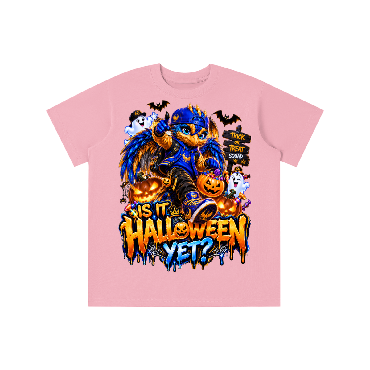 Halloween Owl Trick-or-Treat Graphic T-Shirt - Is It Halloween Yet? - Youth Unisex Tee