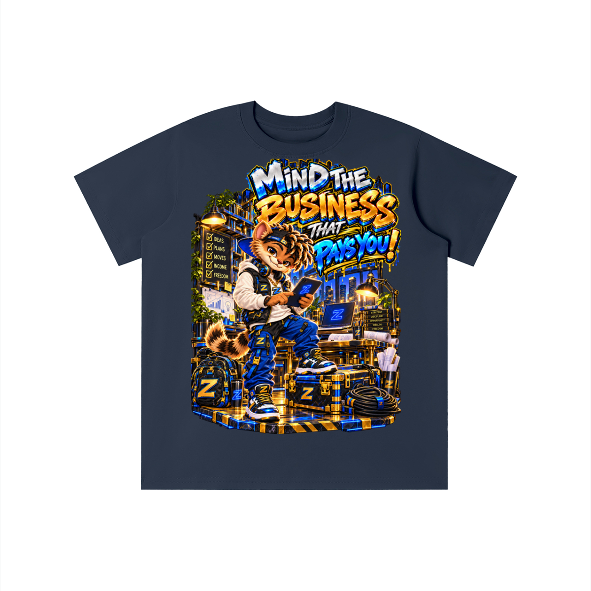 Own Your Vibe™ Zikko™ Mind the Business That Pays You! Graphic T-Shirt - Youth Unisex Tee
