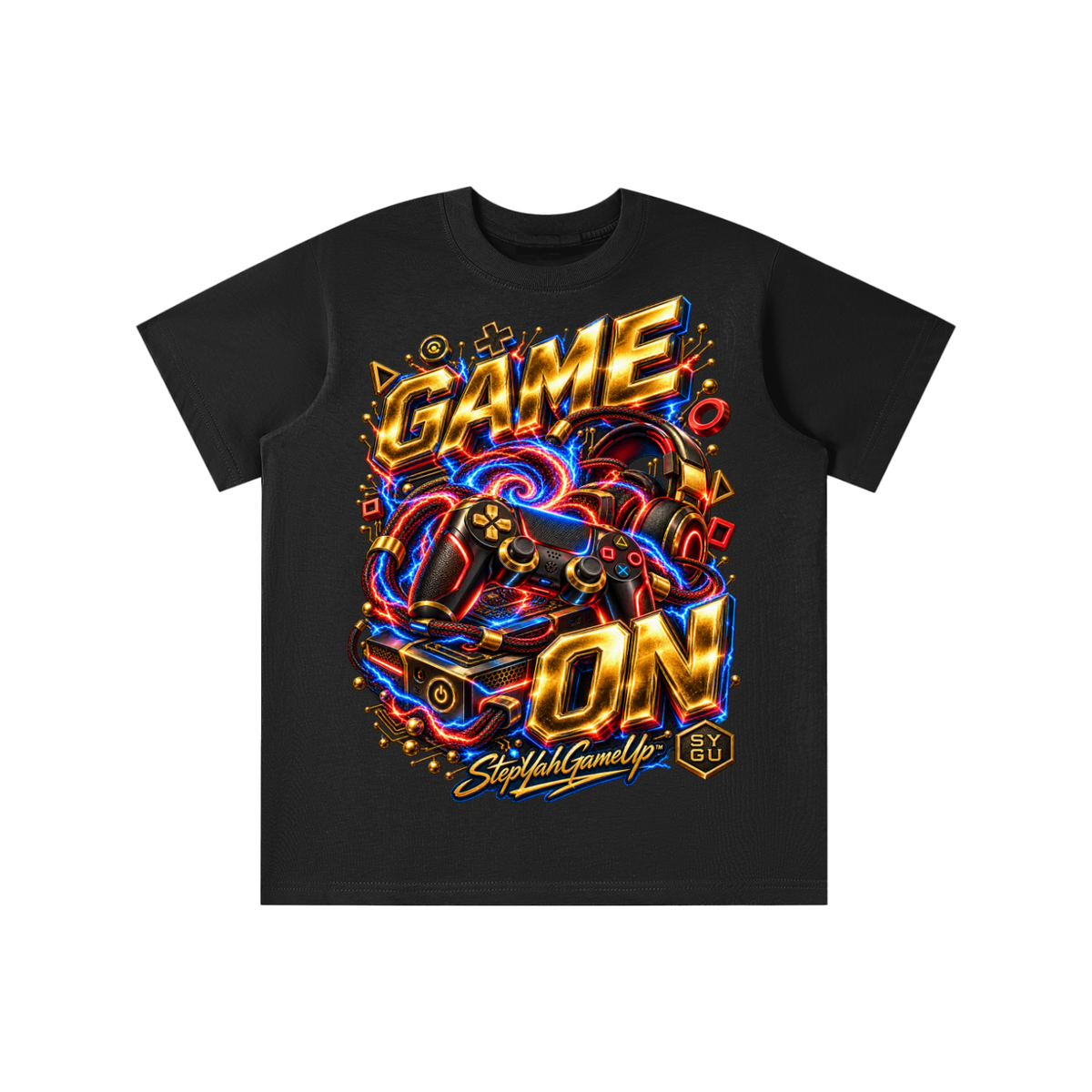 StepYahGameUp™ Game On Graphic T-Shirt - Youth Unisex Tee
