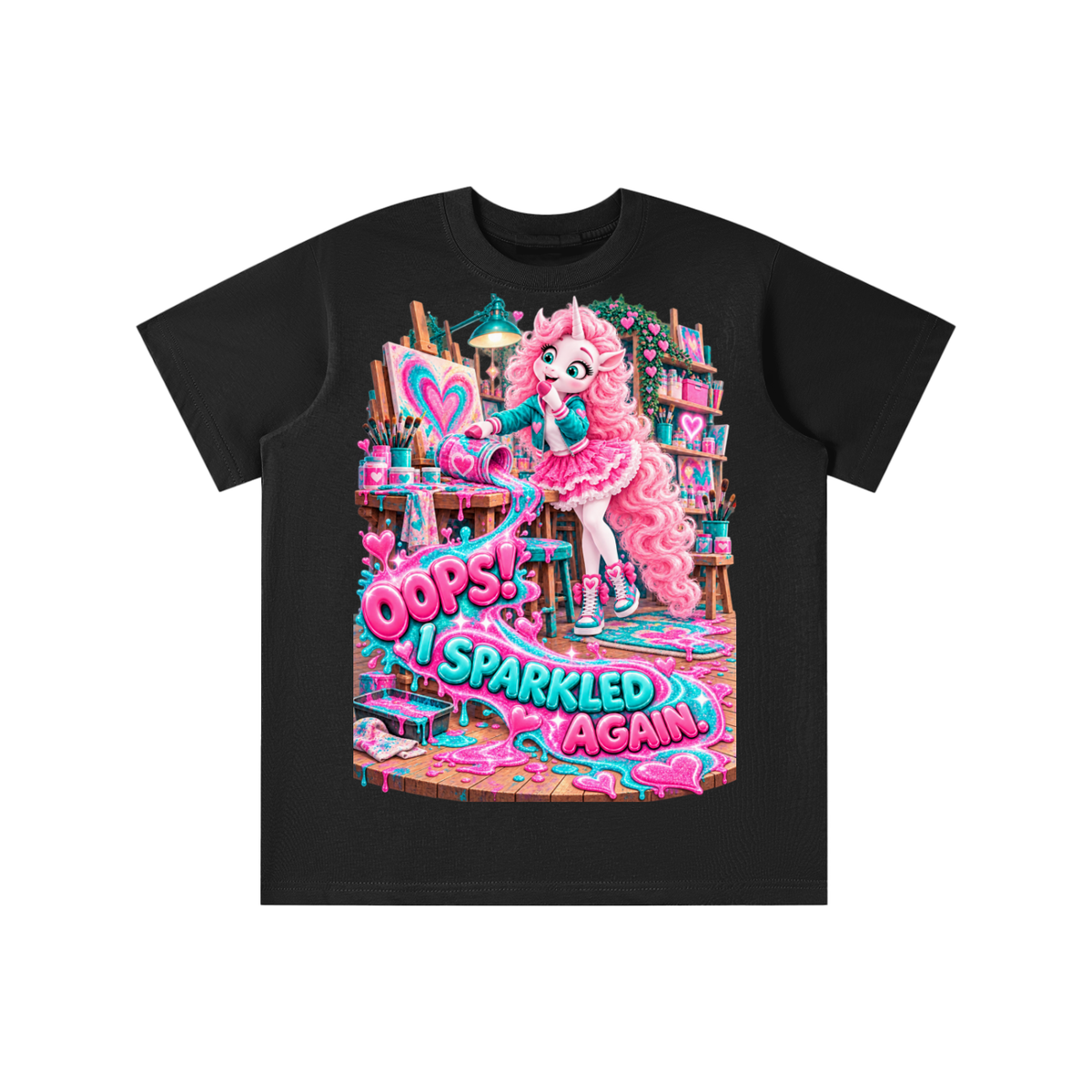 Umyrica Magical Collection™ Oops I Sparkled Again Graphic T-Shirt - Youth Unisex Tee