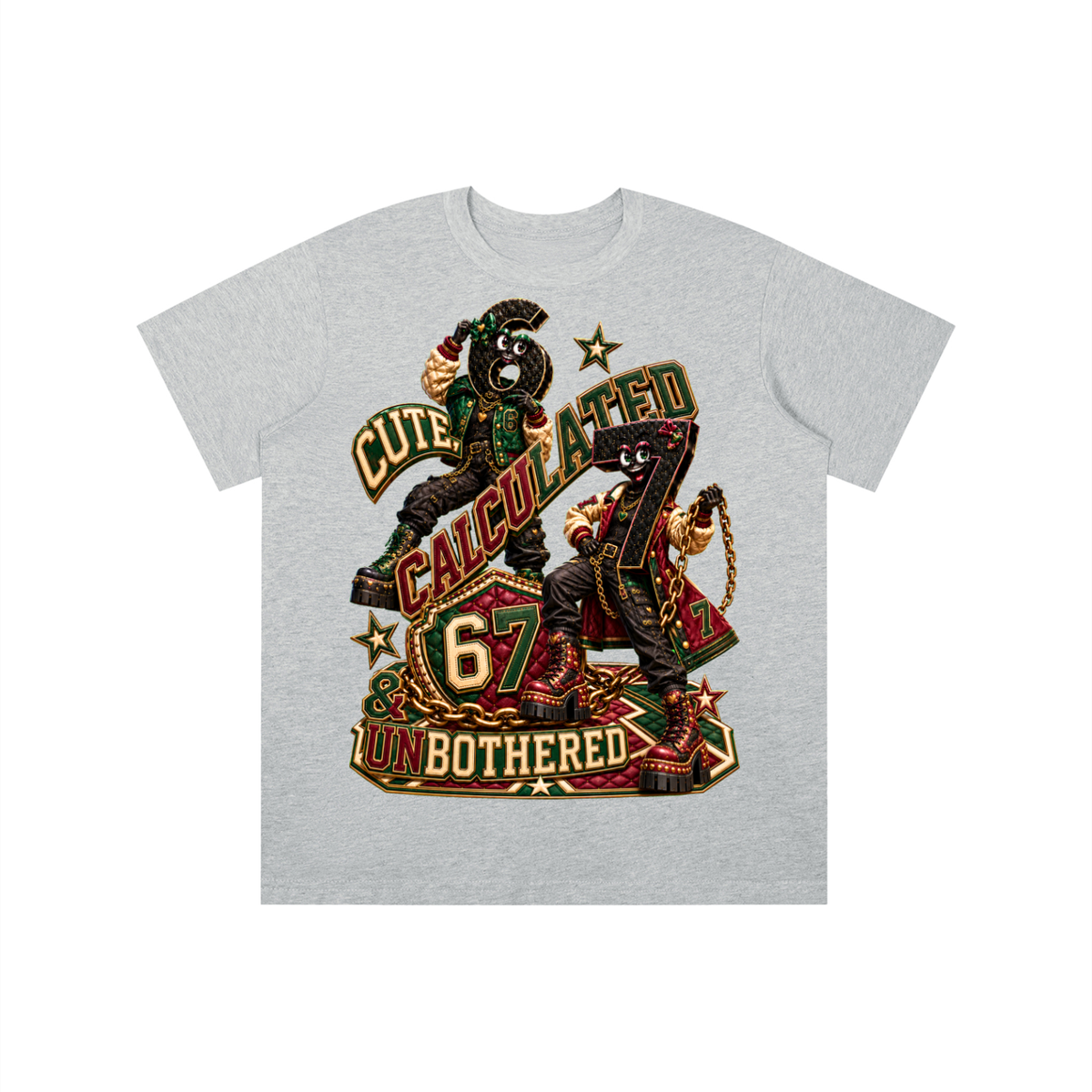 6-7 Street Mode™ Cute, Calculated & Unbothered Graphic T-Shirt - Youth Unisex Tee