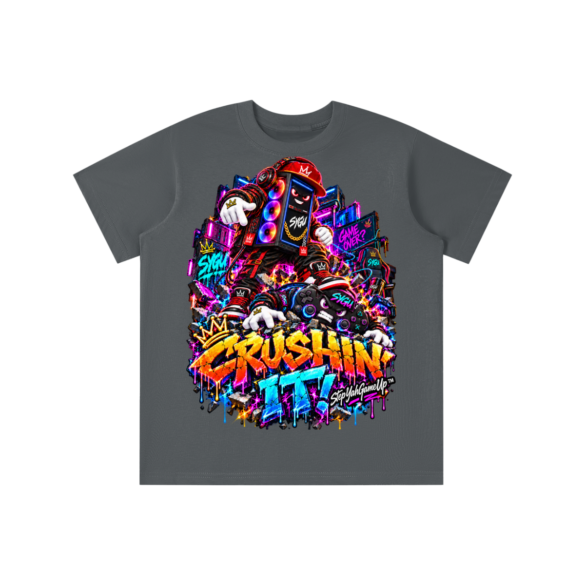 StepYahGameUp™ Crushin’ It! Graphic T-Shirt - Youth Unisex Tee