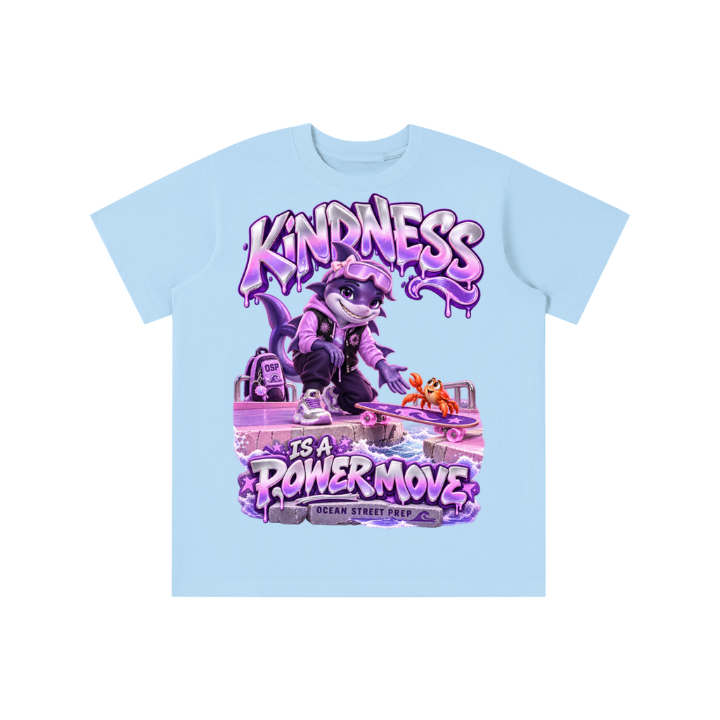 Ocean Street Prep™ Lil Violet Kindness Is a Power Move Graphic T-Shirt - Youth Unisex Tee