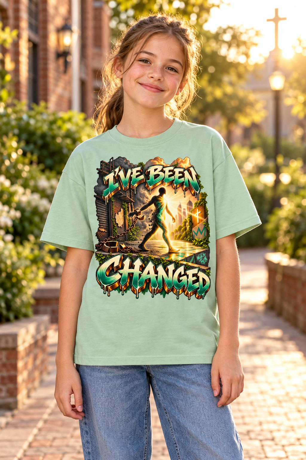 Walk by Faith™ I’ve Been Changed Graphic T-Shirt - Youth Unisex Tee