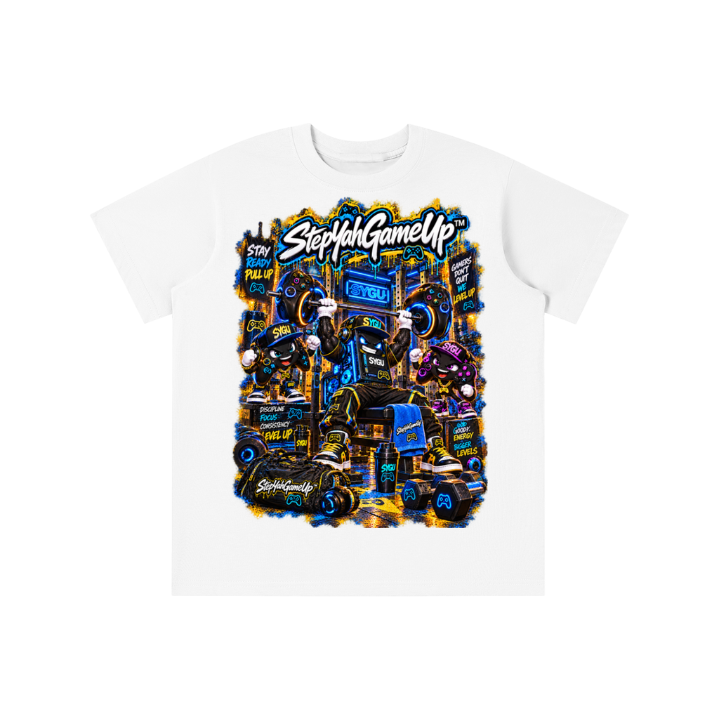 StepYahGameUp™ Stay Ready Pull Up Graphic T-Shirt - Youth Unisex Tee