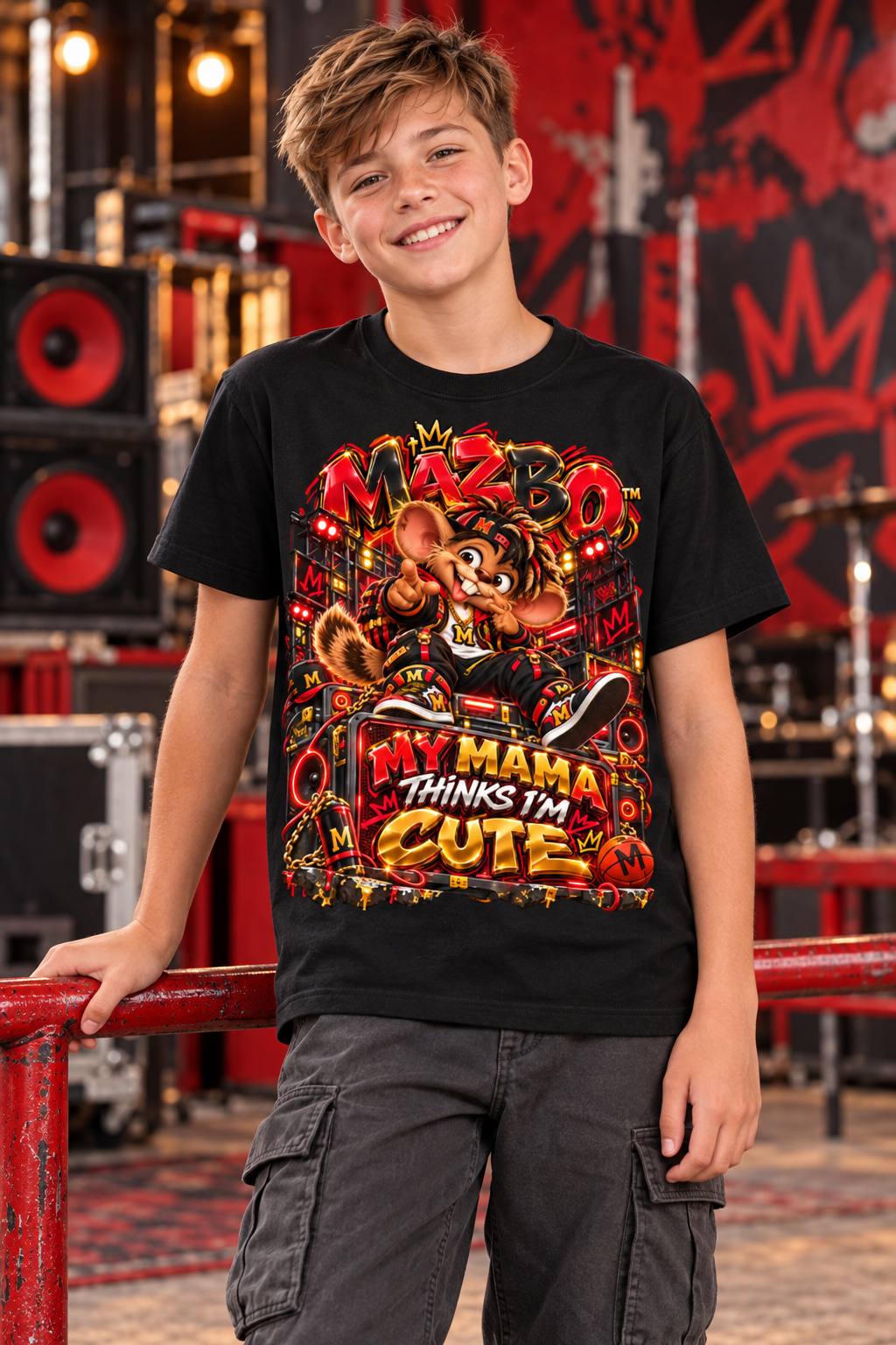 Own Your Vibe™ Mazbo™ My Mama Thinks I’m Cute Graphic T-Shirt - Youth Unisex Tee