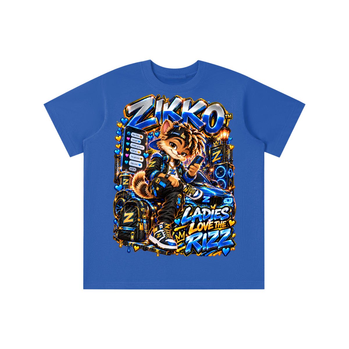 Own Your Vibe™ Zikko™ Ladies Love the Rizz Graphic T-Shirt - Youth Unisex Tee