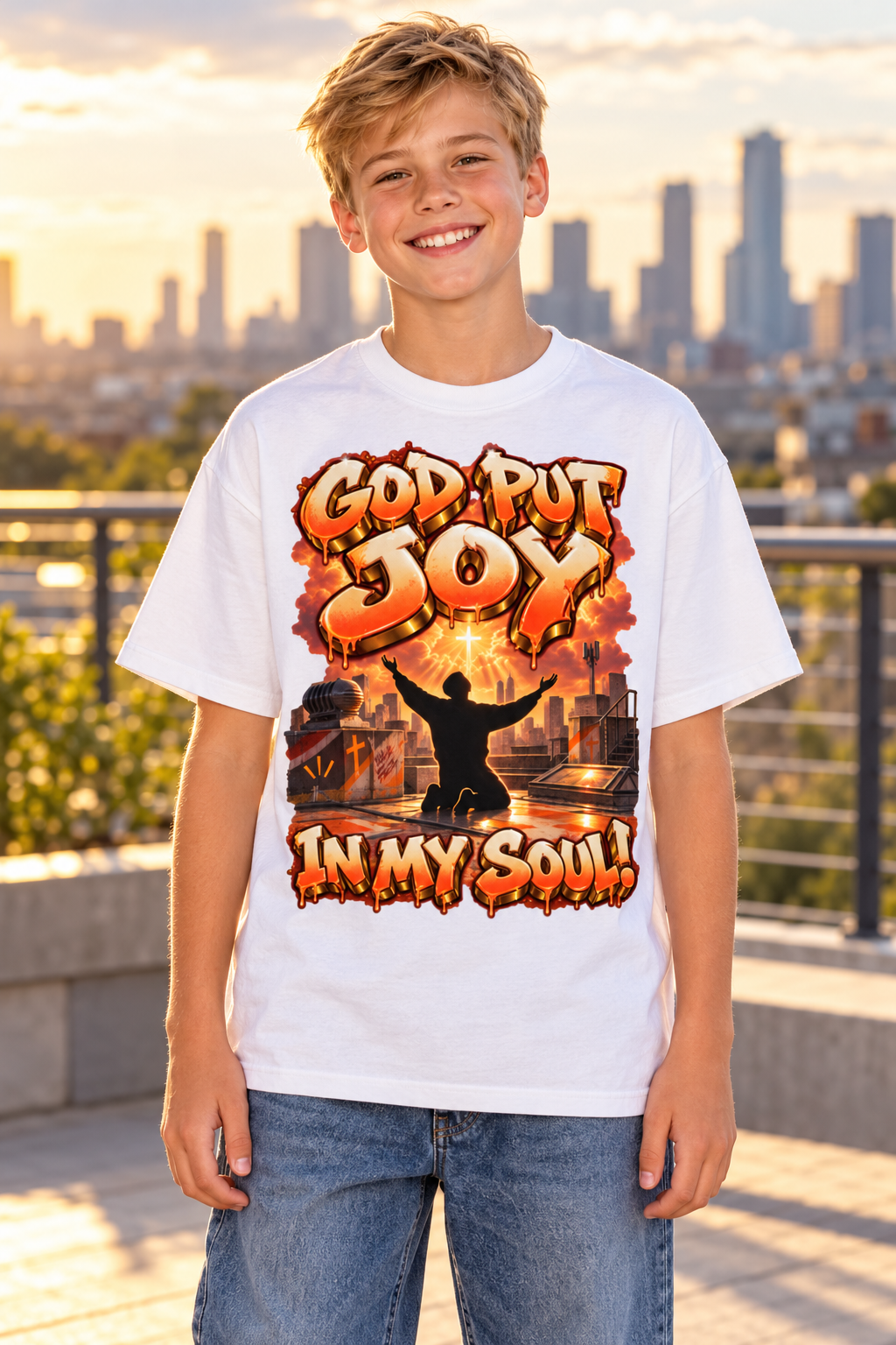 Walk by Faith™ God Put Joy in My Soul Graphic T-Shirt - Youth Unisex Tee