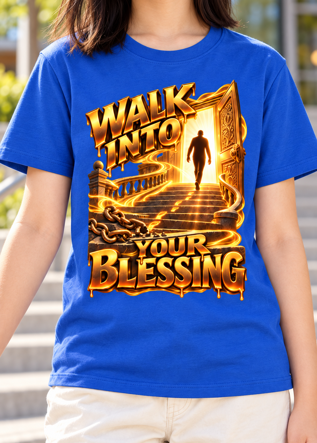 Walk by Faith™ Walk Into Your Blessing Graphic T-Shirt - Youth Unisex Tee