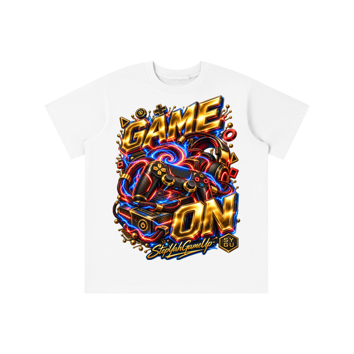 StepYahGameUp™ Game On Graphic T-Shirt - Youth Unisex Tee