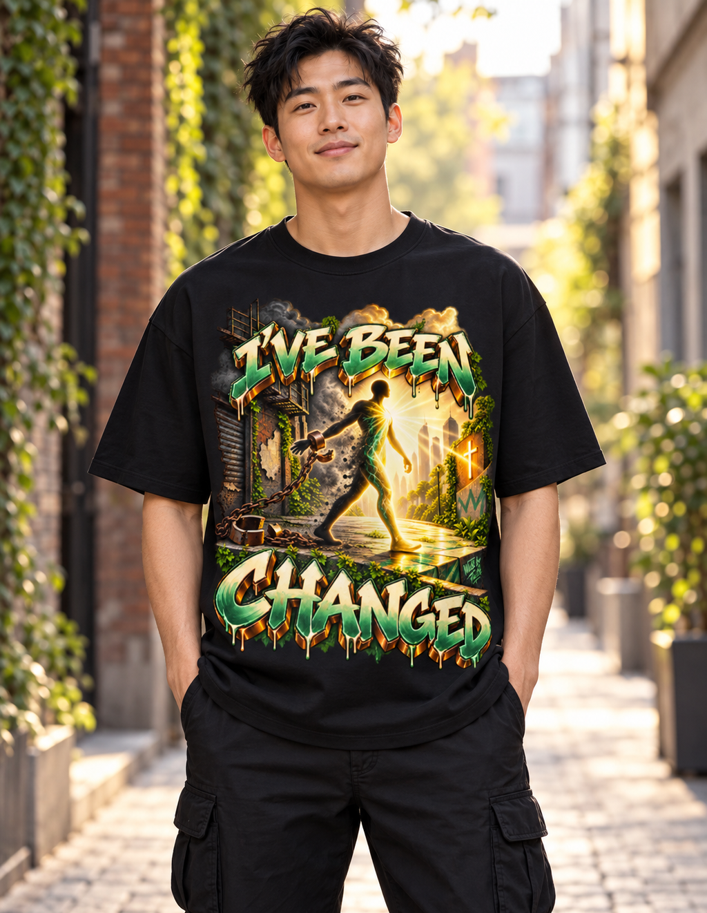 Walk by Faith™ I’ve Been Changed Oversized Graphic T-Shirt - Unisex