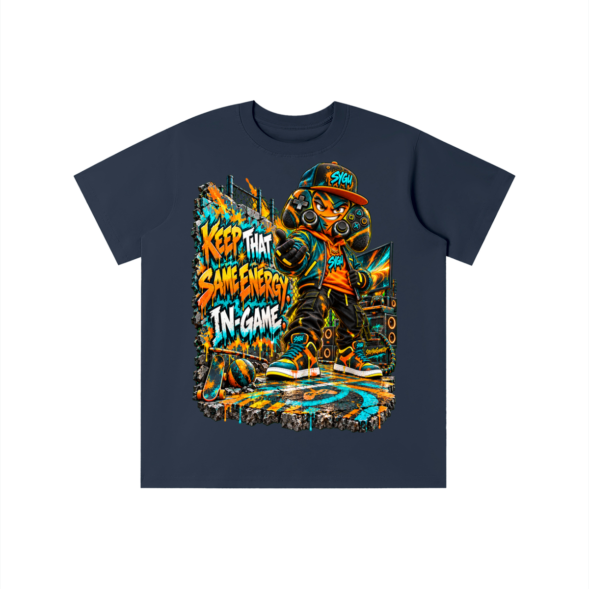 StepYahGameUp™ Keep That Same Energy In Game Graphic T-Shirt - Youth Unisex Tee