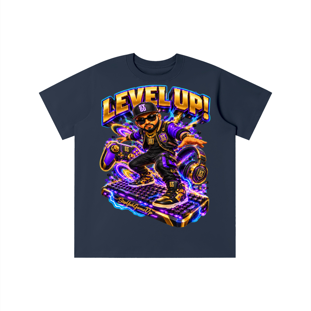 StepYahGameUp Gamer Graphic T-Shirt - Level Up! - Youth Unisex Tee