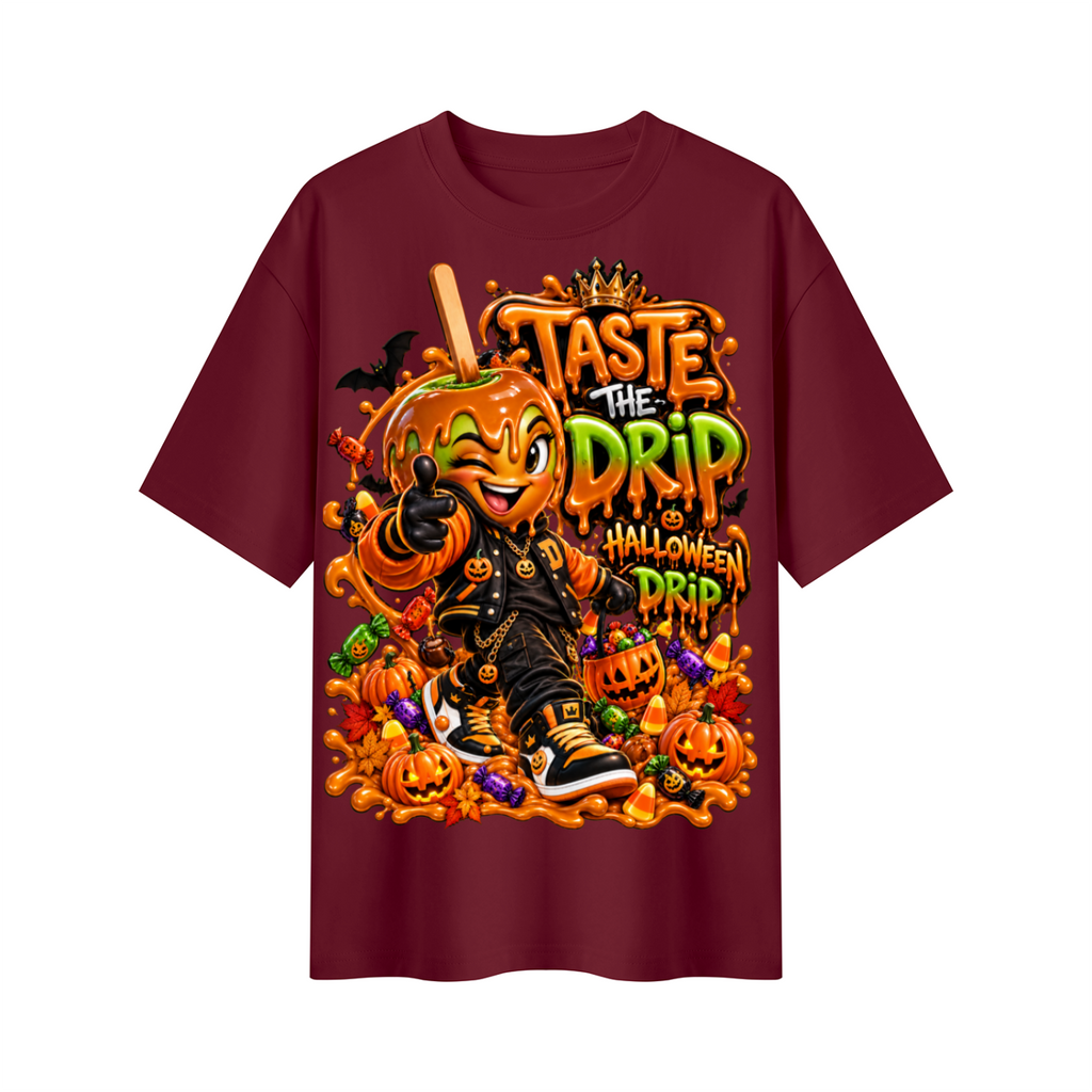Halloween Candy Apple  Oversized Graphic T-Shirt - Taste the Drip - Unisex