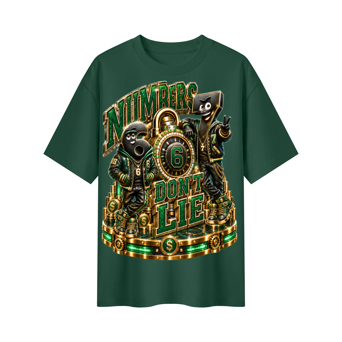 Numbers Don't Lie Money Oversized Graphic T-Shirt - 6-7 Street Mode - Unisex